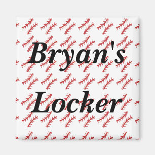 Baseballs Personalised Locker Magnet