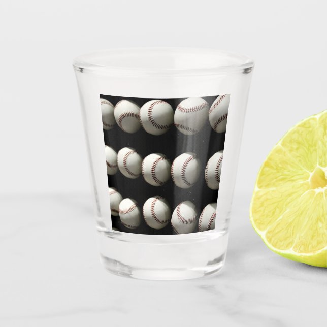 Baseballs Shot Glass (Front)