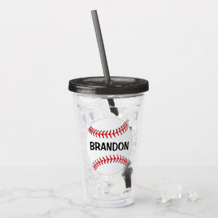 Baseballs Sports Acrylic Tumbler
