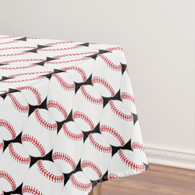Baseballs Stitching Design Tablecloth (In Situ)