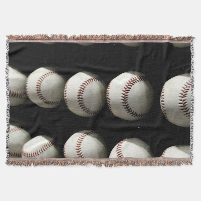 Baseballs Throw Blanket (Front)