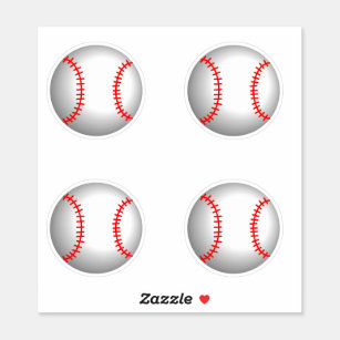 Baseballs with Red Stitching