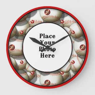 Baseballs Your Photo Wall Clock