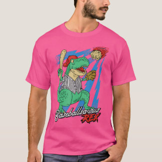 Baseballsaurus T-Rex Dinosaur Baseball Player Dino T-Shirt