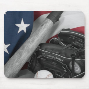 basebasll bwredblue mouse mat