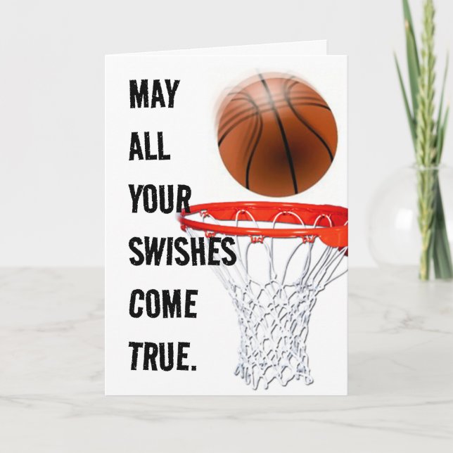 BASEKETBALL BIRTHDAY GREETING CARD (Front)