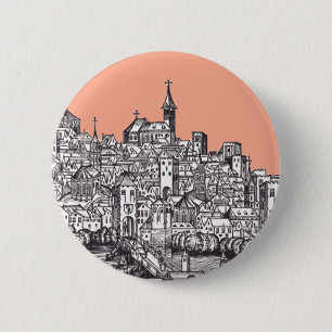 Basel city in northwestern Switzerland 6 Cm Round Badge