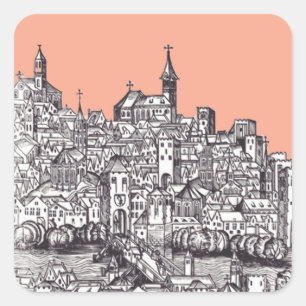 Basel city in northwestern Switzerland Square Sticker