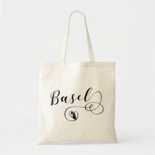 Basel Flag Heart, Switzerland, Basle Tote Bag
