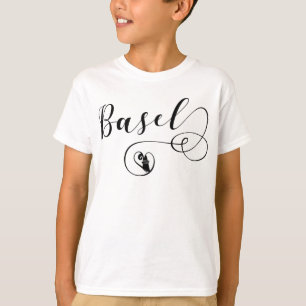 Basel Flag Heart, Switzerland T-Shirt