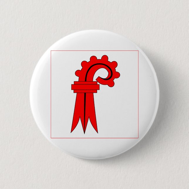 Basel-Landschaft Flag 6 Cm Round Badge (Front)