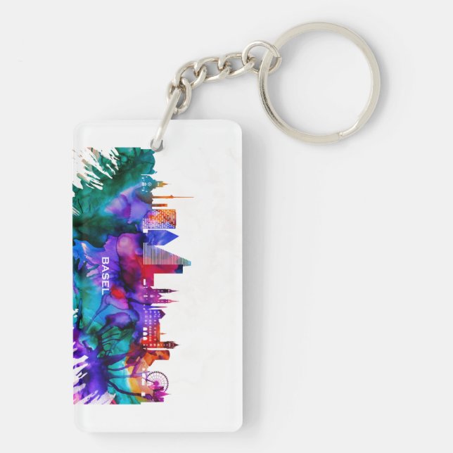 Basel Skyline Key Ring (Back)