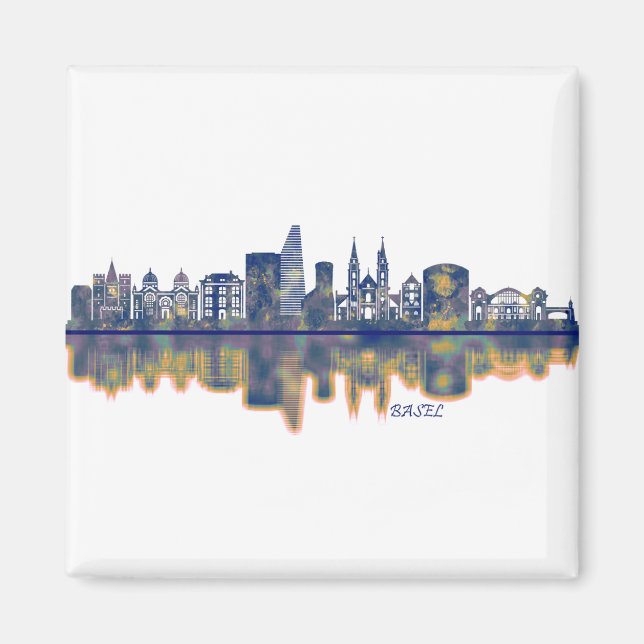 Basel Skyline Magnet (Front)