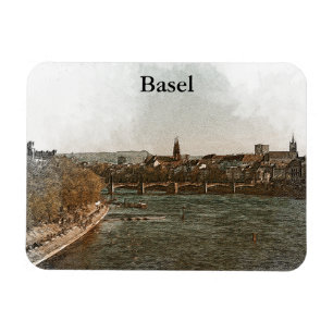 Basel , Switzerland Europe City Panorama  View Magnet