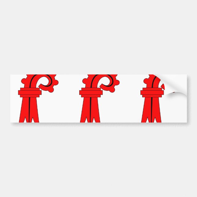 Basel, Switzerland flag Bumper Sticker (Front)