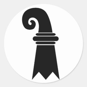 Basel, Switzerland flag Classic Round Sticker