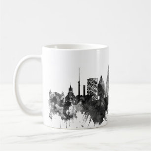Basel Switzerland Skyline BW Coffee Mug