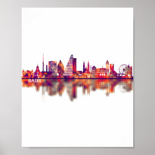 Basel Switzerland Skyline Poster
