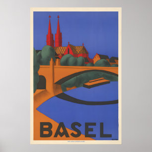 Basel Switzerland Travel Poster
