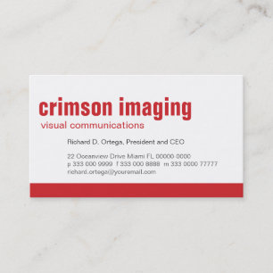 Baseline Panel Crimson Business Card