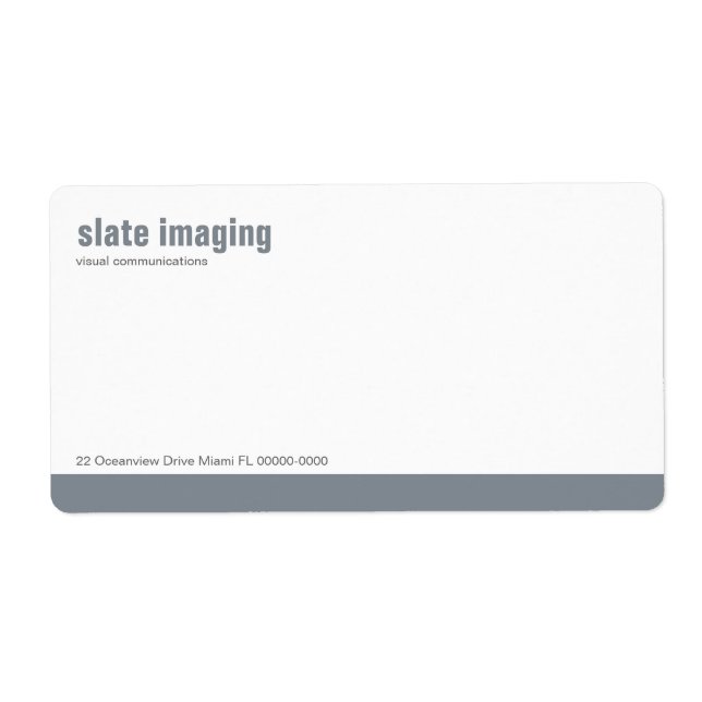 Baseline Panel Gunmetal Shipping Label (Front)