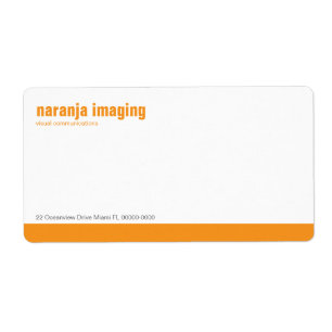 Baseline Panel Orange Shipping Label