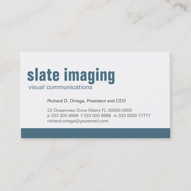 Baseline Panel Slate Business Card (Front)
