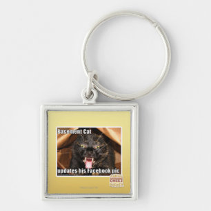 Basement Cat Key Ring