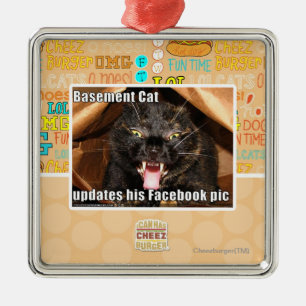 Basement Cat Metal Tree Decoration