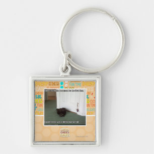 Basement Cat, slightly disoriented Key Ring