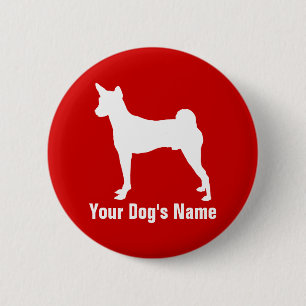 Basenji バセンジー 6 cm round badge