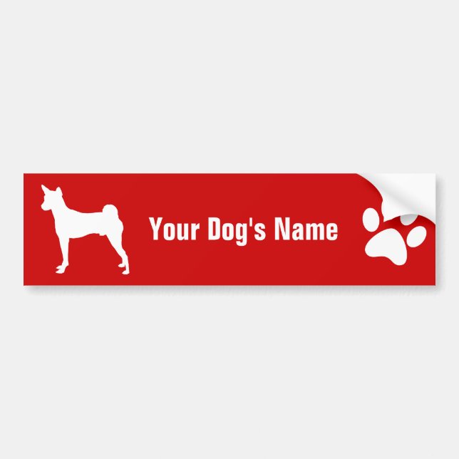 Basenji バセンジー bumper sticker (Front)