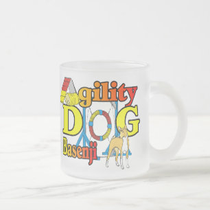 Basenji Agility Gifts Frosted Glass Coffee Mug