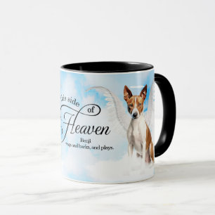 Basenji Angel Dog Heaven Personalized Memorial Mug