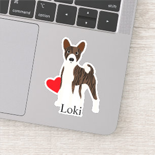 Basenji Brindle Personalised Name Cute