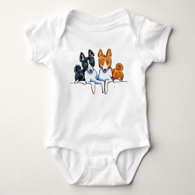 Basenji Buds Baby Bodysuit (Front)
