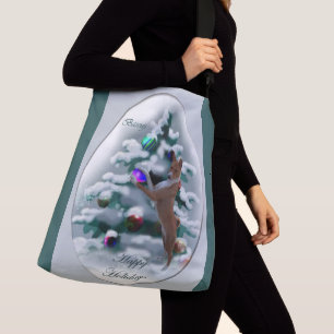 Basenji Christmas Crossbody Bag