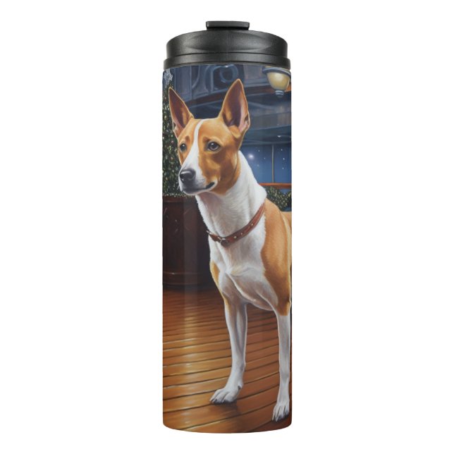 Basenji Christmas Cruise: Pawsome Holiday Delight  Thermal Tumbler (Front)