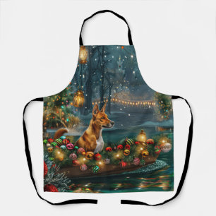 Basenji Christmas Festive Voyage Apron