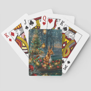 Basenji Christmas Festive Voyage Playing Cards