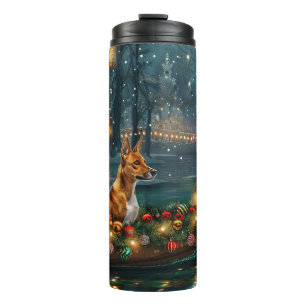 Basenji Christmas Festive Voyage Thermal Tumbler