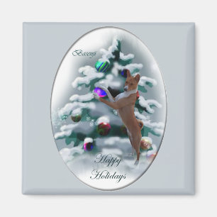 Basenji Christmas Gifts Magnet