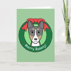 Basenji Christmas Holiday Card
