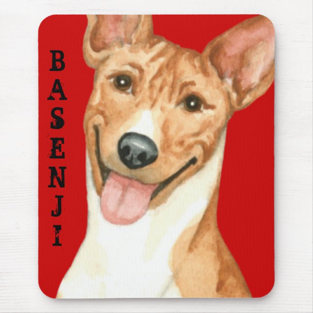 Basenji Color Block Mouse Mat (Front)