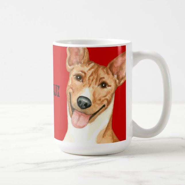 Basenji Colour Block Coffee Mug (Right)