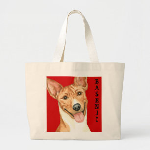 Basenji Colour Block Large Tote Bag