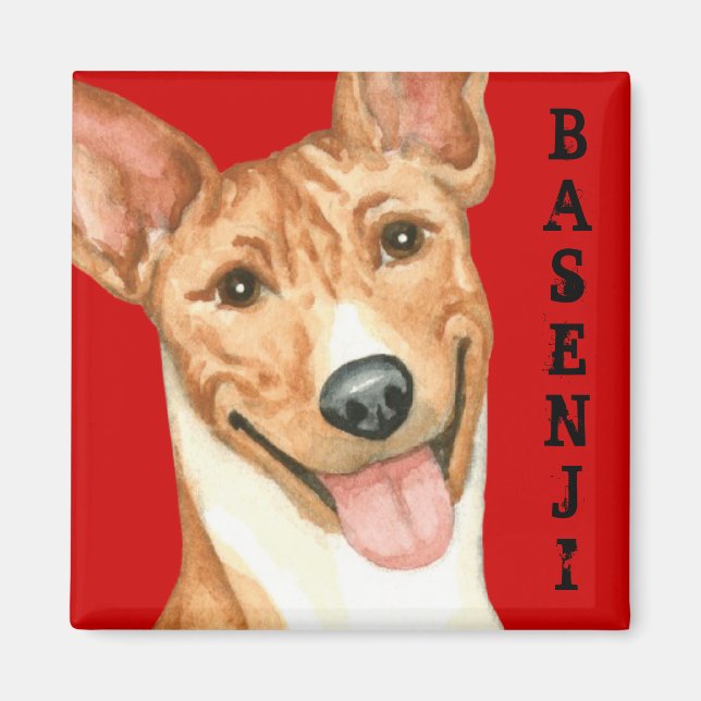 Basenji Colour Block Magnet (Front)