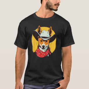 Basenji Cowboy Funny Dog Wild West T-Shirt