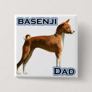 Basenji Dad 4 15 Cm Square Badge