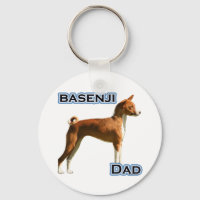 Basenji Dad 4 - Keychain